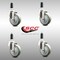 Service Caster 4 Inch 316SS Gray Polyurethane Swivel 1 Inch Expanding Stem Caster Set SCC SCC-SS316EX20S414-PPUB-1-4 - alternate 4
